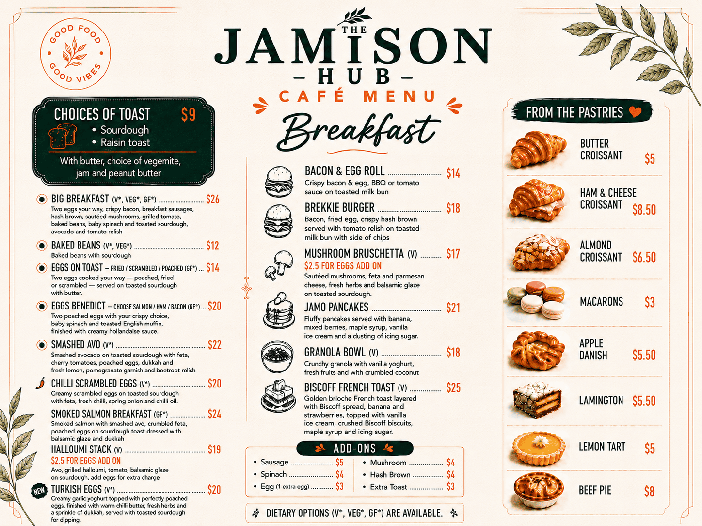 Menu Breakfast